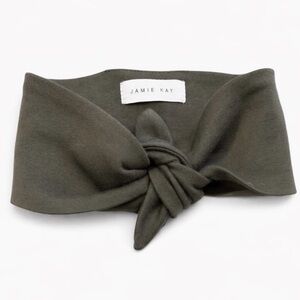 Jamie Kay Pima Cotton Headband in Olive ONE SIZE Baby
